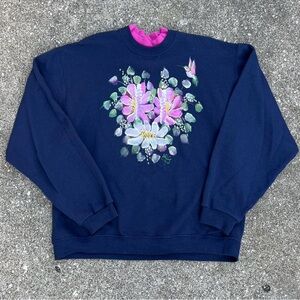 Floral Glitter Sweatshirt